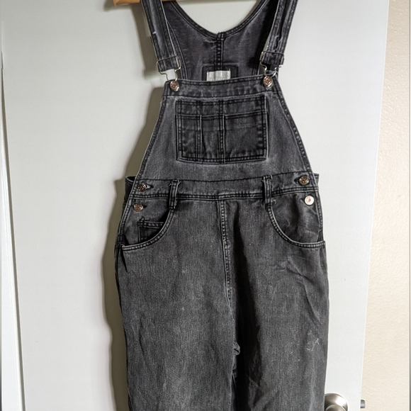 RARE Vintage 1990s Moda Intl Black Overalls Size M/L - Picture 2 of 12